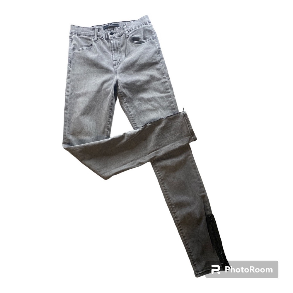 - J Brand size 26 high waist grey Maria skinny Jeans